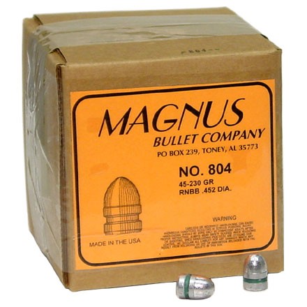 45 ACP .452 Diameter 230 Grain Round Nose Bevel Base 500 Count