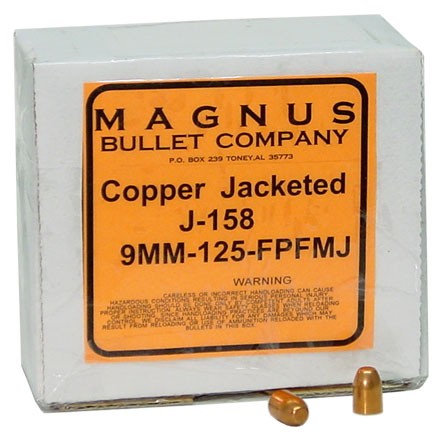 9mm .355 Diameter 124 Grain Flat Point 250 Count