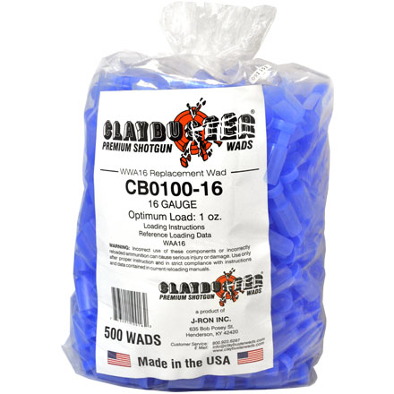 16 Gauge 1 oz. Winchester WAA16 Style Wads 500 Count
