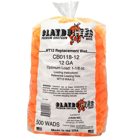 12 Gauge 1-1/8 oz. Winchester WT12 Style Wads 500 Count