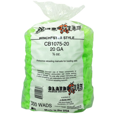 20 Gauge 3/4 oz. Winchester Style Wads 500 Count