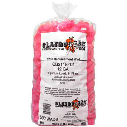 12 Gauge 1-1/8 oz. Federal 12S3 Style Wads 500 Count