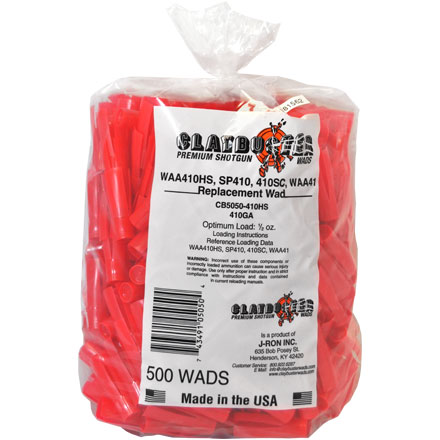 410 Gauge 1/2 oz. Winchester WAA410HS Style Wads 500 Count