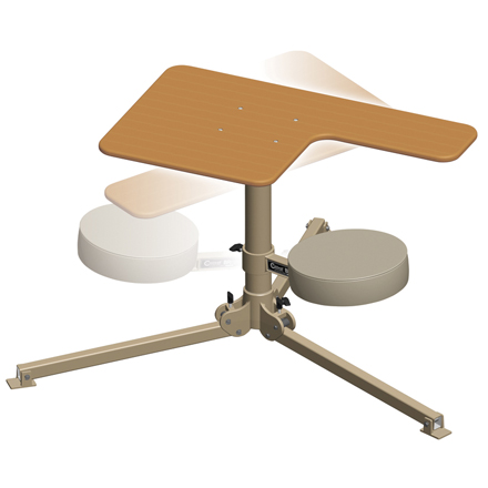 BR Pivot Shooting Bench Butcher Block Top