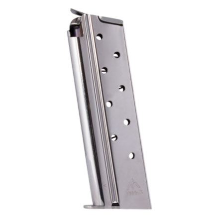 1911 38 Super Nickel Finish Standard 9 Round Magazine