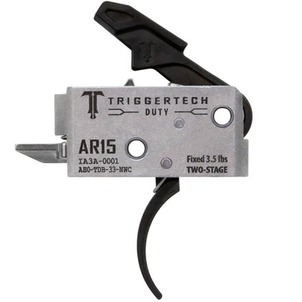 AR15 Duty Style Curved Two Stage Trigger With Black Finish 3.5lb Pull
