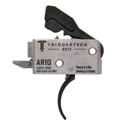 AR10 Duty Style Curved Single Stage Trigger With Black Finish 3.5lb Pull