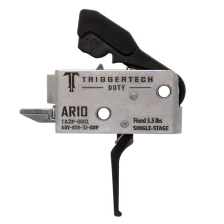 AR10 Duty Style Flat Single Stage Trigger With Black Finish 3.5lb Pull
