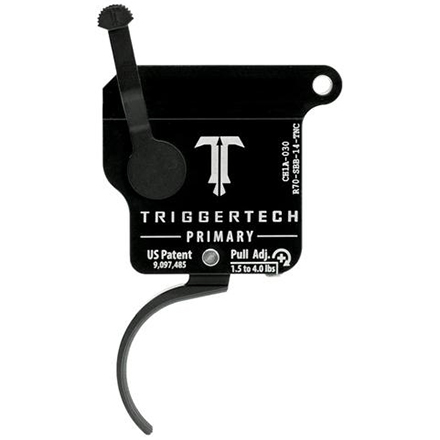 Remington 700 Clone Primary Curved Single Stage Trigger No Bolt Release Black 1.5-4lb Pull