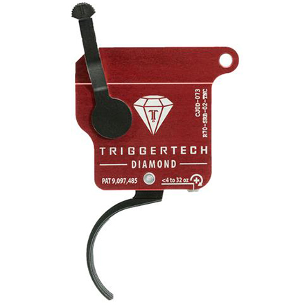 Remington 700 Clone Diamond Curved Single Stage Trigger No Bolt Release Black 4-32oz Pull