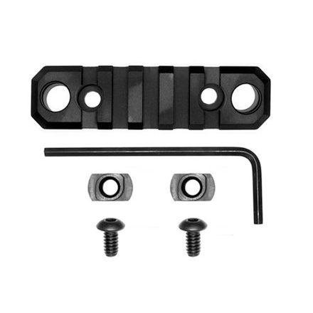 Rail Push Button Base, 3.1", 5 Slot, M-LOK