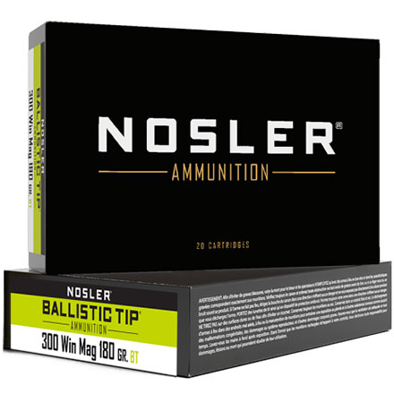 300 Winchester Mag 180 Grain Ballistic Tip 20 Rounds