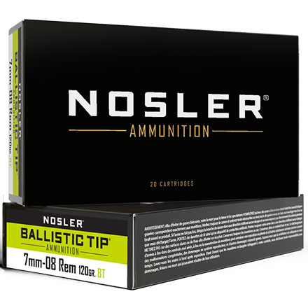 7mm-08 Remington 120 Grain Ballistic Tip 20 Rounds