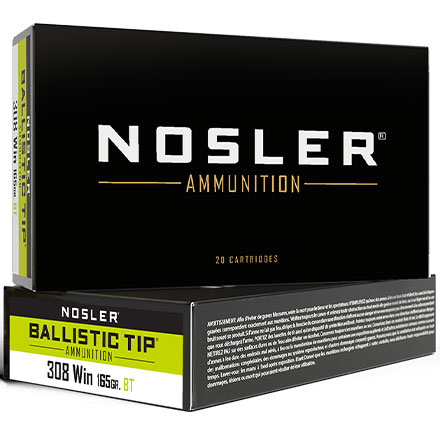 308 Winchester 165 Grain Ballistic Tip 20 Rounds