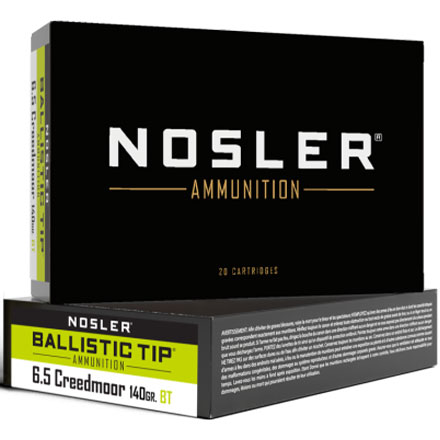 6.5 Creedmoor 140 Grain Ballistic Tip 20 Rounds