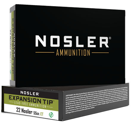 22 Nosler 55 Grain E-Tip  20 Rounds