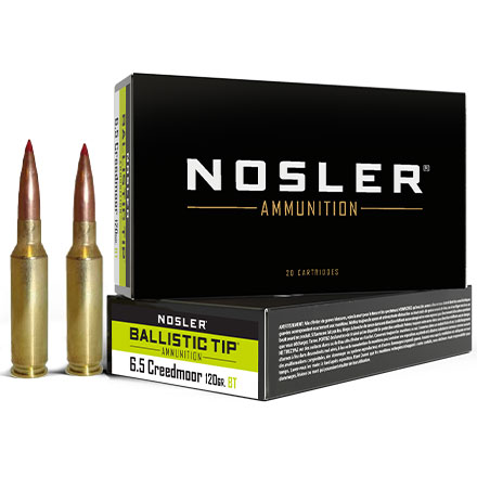 Nosler Ballistic Tip 6.5 Creedmoor 120 Grain 20 Rounds