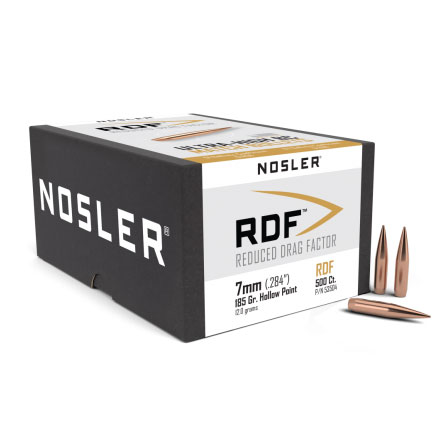 7mm .284 Diameter 185 Grain RDF Hollow Point Boat Tail 500 Count