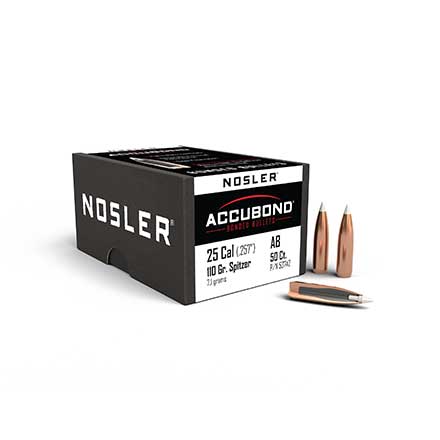 25 Caliber .257 Diameter 110 Grain AccuBond 50 Count