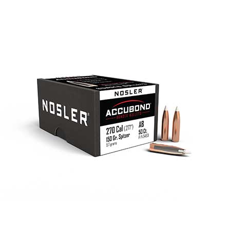 270 Caliber .277 Diameter 150 Grain AccuBond 50 Count