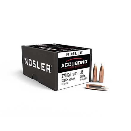 270 Caliber .277 Diameter 130 Grain AccuBond 50 Count