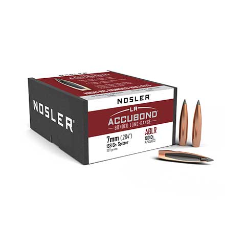 7mm .284 Diameter 168 Grain Spitzer Long Range AccuBond 100 Count