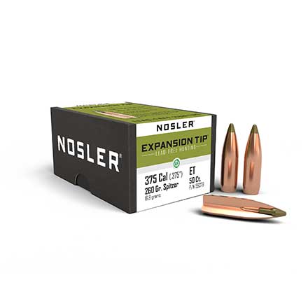 375 Caliber .375 Diameter 260 Grain E-Tip Lead Free 50 Count
