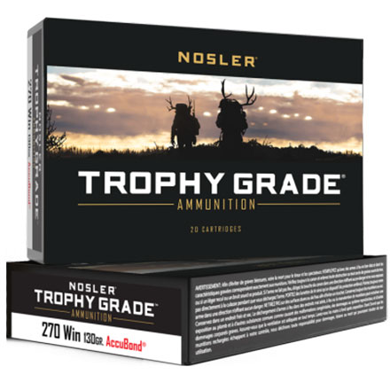 270 Winchester 130 Grain AccuBond Trophy Grade 20 Rounds