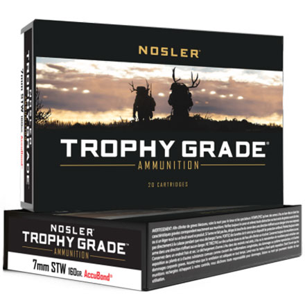 7mm STW 160 Grain AccuBond Trophy Grade 20 Rounds