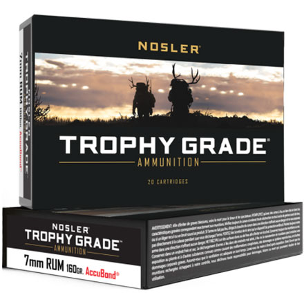 7mm RUM 160 Grain AccuBond Trophy Grade 20 Rounds