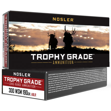 300 Winchester Short Mag (WSM) 190 Grain Long Range AccuBond 20 Rounds