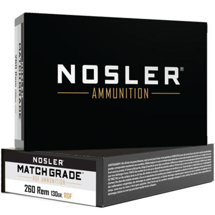 260 Remington 130 Grain Match Grade RDF Hollow Point Boat Tail 20 Rounds