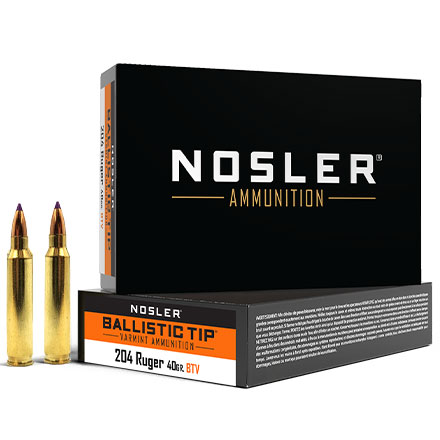 204 Ruger 40 Grain Ballistic Tip Varmint 20 Rounds