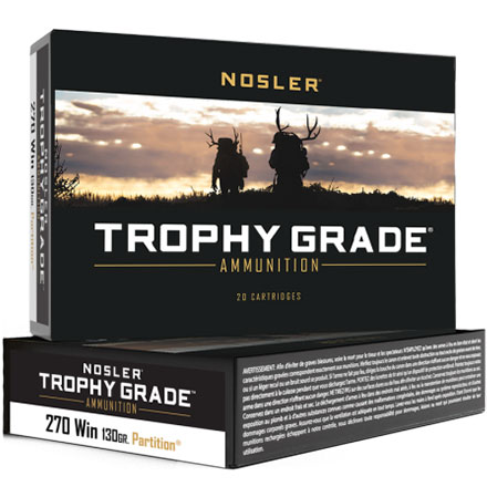 270 Winchester 130 Grain Partition Trophy Grade 20 Rounds
