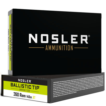 260 Remington 140 Grain Ballistic Tip 20 Rounds