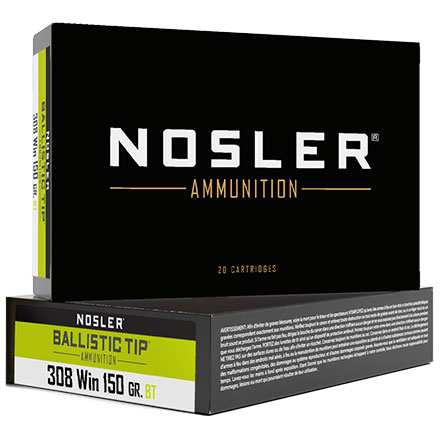 308 Winchester 150 Grain Ballistic Tip 20 Rounds