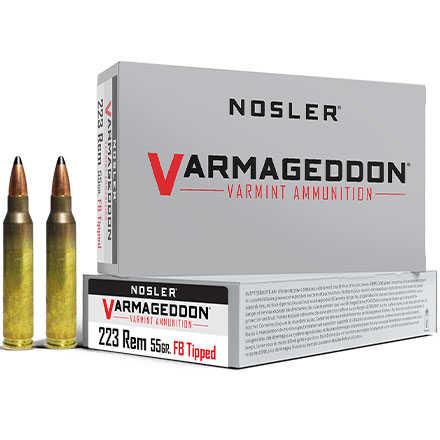 223 Remington 55 Grain Flat Base Tipped Varmageddon 20 Rounds