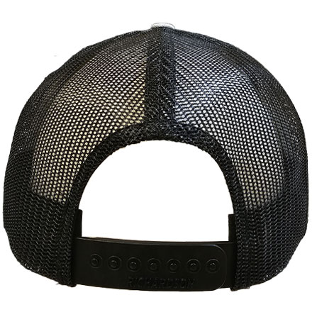 Richardson 112 XL Heather Grey Front & Black Mesh Trucker Cap With Leather Midsouth Logo