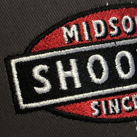 Midsouth Shooters Charcoal Structured Snapback Hat With White Mesh Back