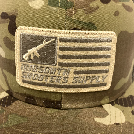 Richardson 862 Multicam Front & Coyote Brown Mesh Trucker Cap With Woven Flag Patch