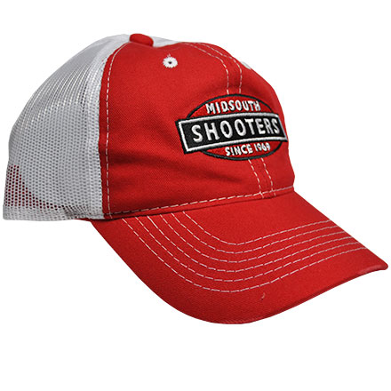 Midsouth Shooters Traditional Hat Red With White Mesh Back