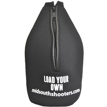 Midsouth Shooters Premium Collapsible Foam 64oz Growler Bottle Zipper Insulator Black