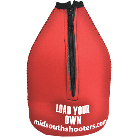 Midsouth Shooters Premium Collapsible Foam 64oz Growler Bottle Zipper Insulator Red