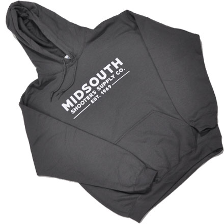 Midsouth Heavy Cotton Long Sleeve Hoodie Pullover With Midsouth Brand Charcoal (X-Large)