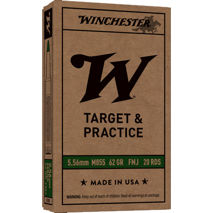 5.56mm 62 Grain M855 Green Tip Lake City Full Metal Jacket 20 Rounds