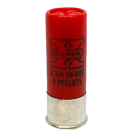 Winchester Super-X 12 Gauge 2-3/4" 9 Pellet #00 Buckshot 5 Rounds