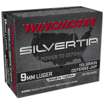 Winchester Silvertip 9mm 115 Grain Jacketed Hollow Point 20 Rounds