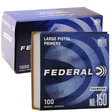 Federal Champion #150 Large Pistol Primers 1000 Count