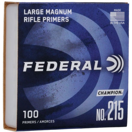 Federal Champion #215 Large Rifle Magnum Primers 1000 Count