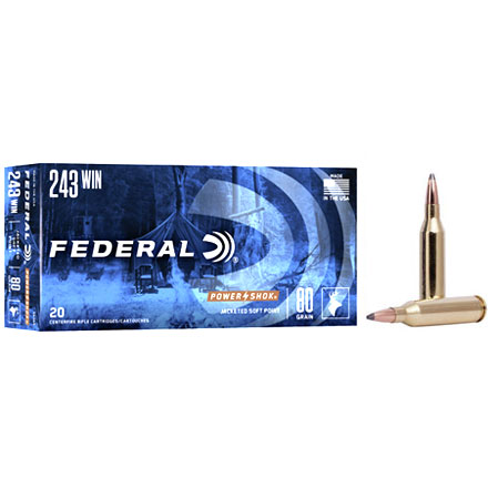 243 Winchester 80 Grain Power-Shok Soft Point 20 Rounds